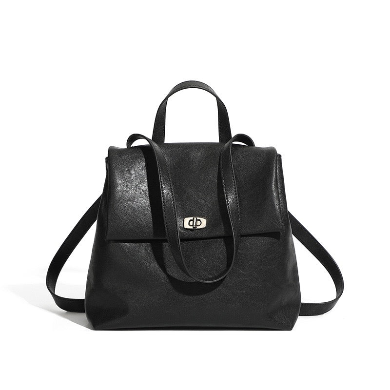 Luxurious Genuine Leather Versatile Backpack for the Modern Woman