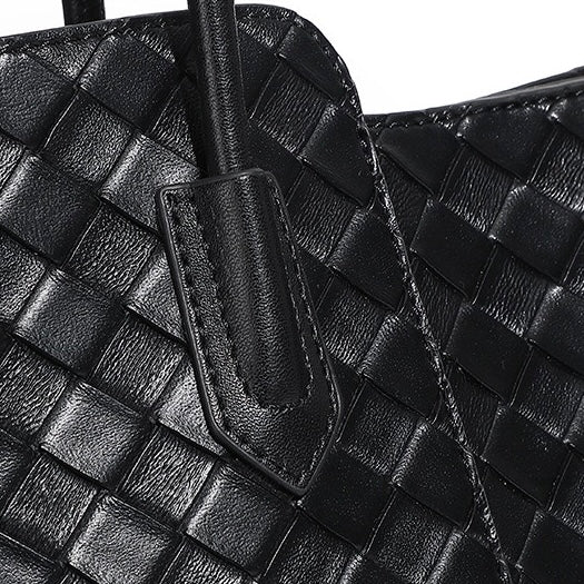 Elegant Woven Cowhide Tote Bag for Ultimate Sophistication