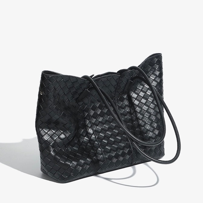 Elegant Woven Cowhide Tote Bag for Ultimate Sophistication
