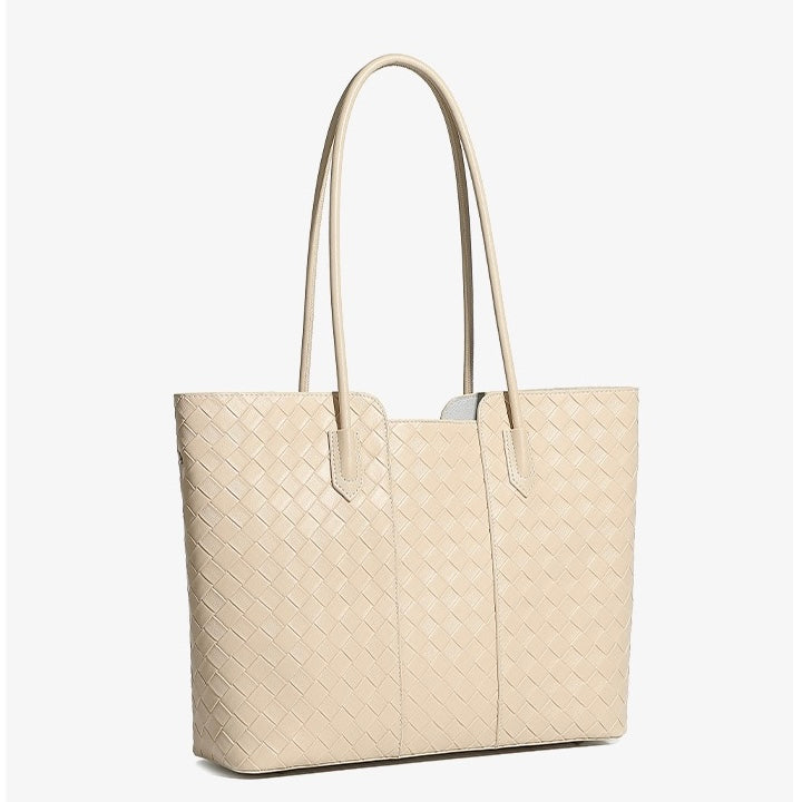 Elegant Woven Cowhide Tote Bag for Ultimate Sophistication