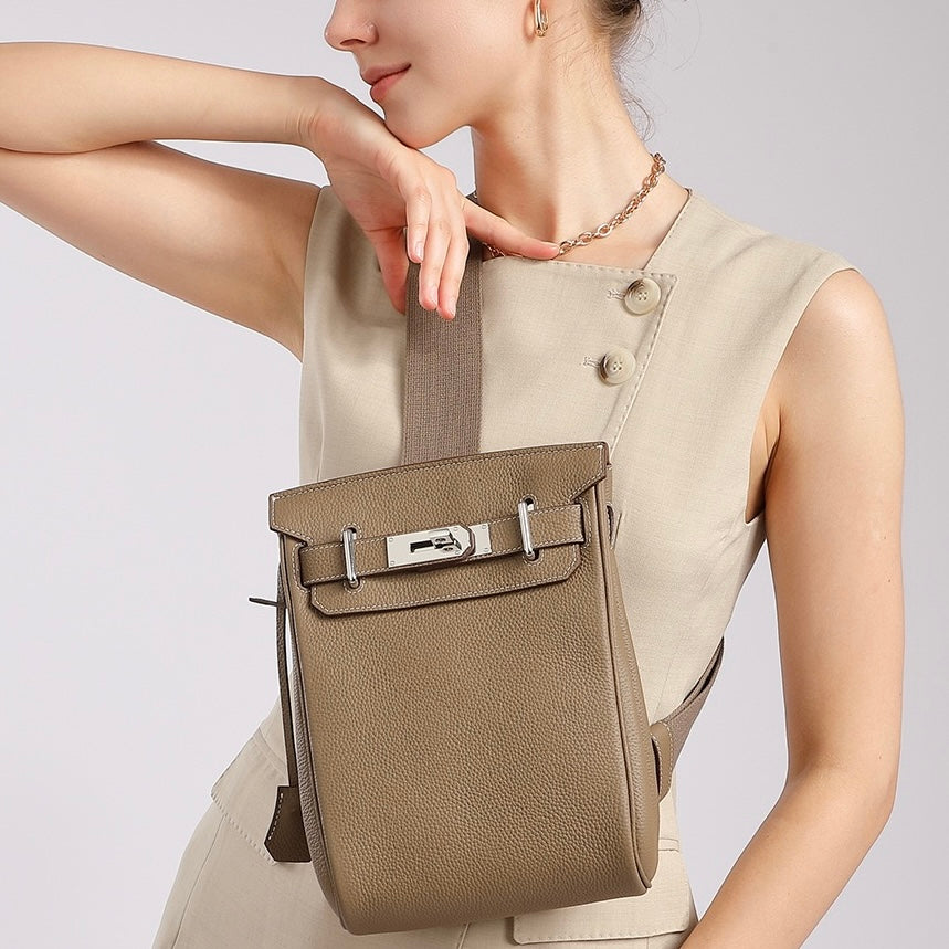 Top Grain Cowhide Luxe Crossbody Chest Bag