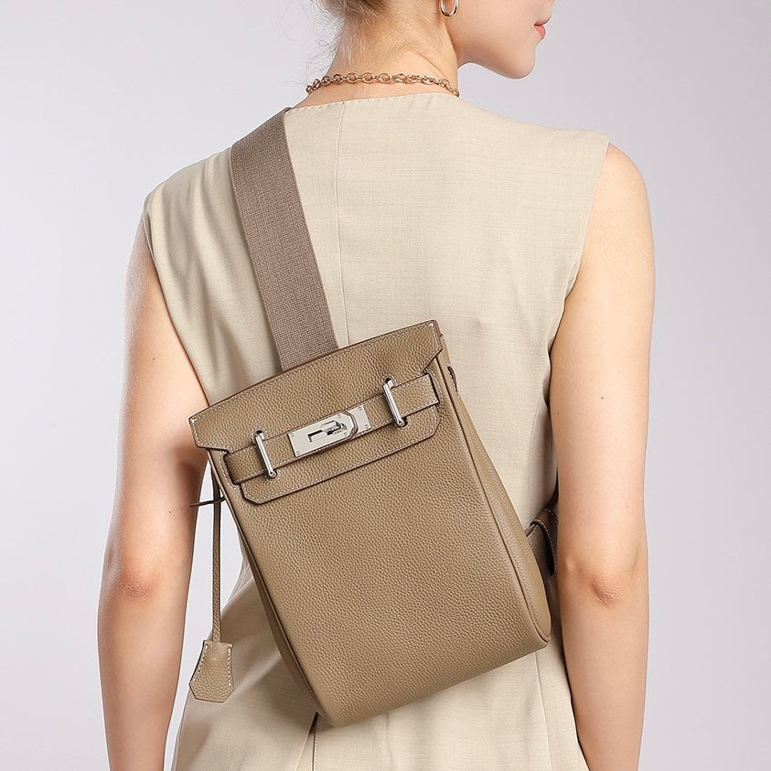 Top Grain Cowhide Luxe Crossbody Chest Bag