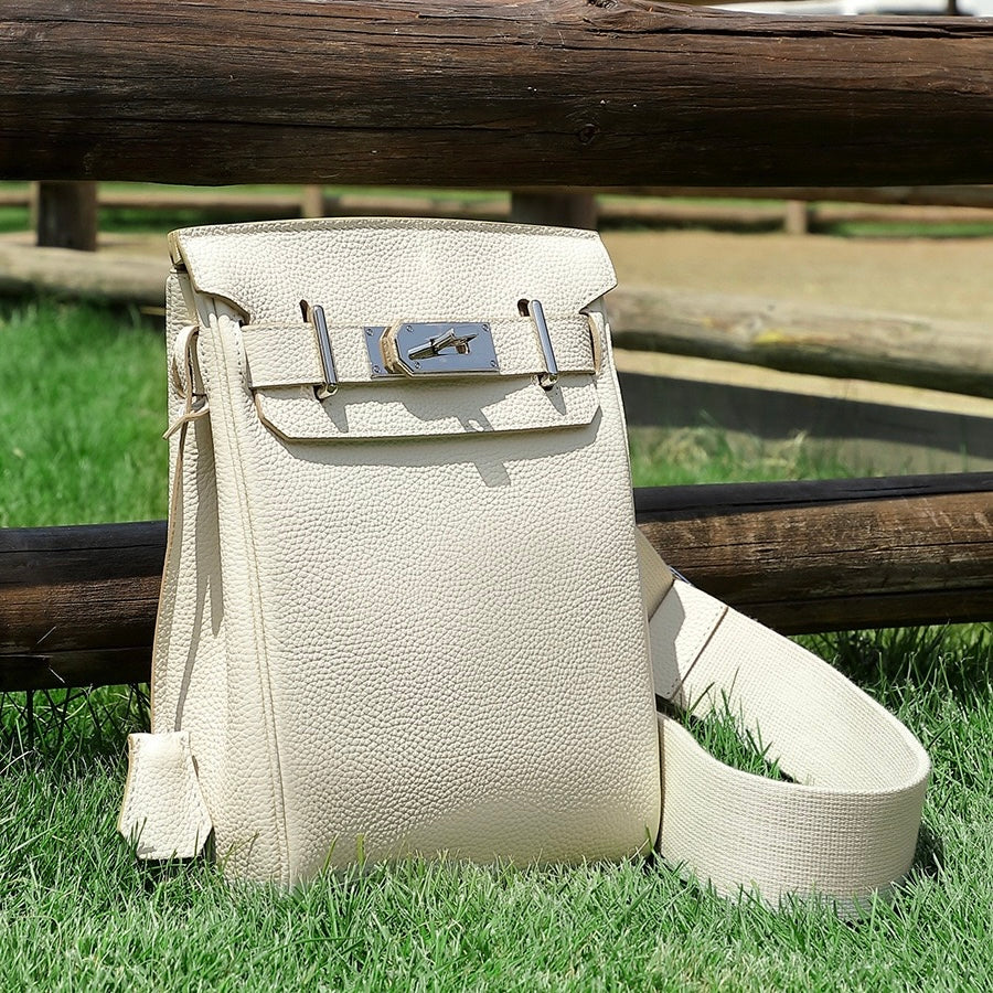 Top Grain Cowhide Luxe Crossbody Chest Bag