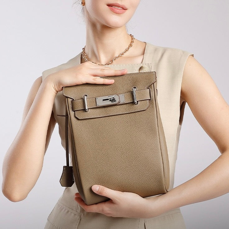 Top Grain Cowhide Luxe Crossbody Chest Bag