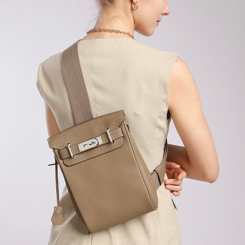 Top Grain Cowhide Luxe Crossbody Chest Bag