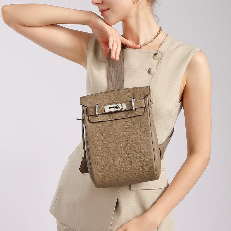 Top Grain Cowhide Luxe Crossbody Chest Bag