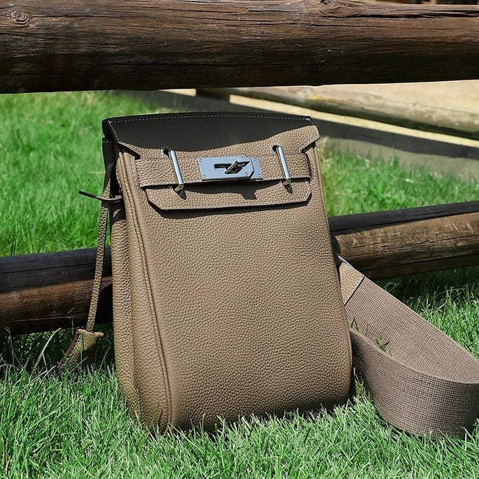 Top Grain Cowhide Luxe Crossbody Chest Bag