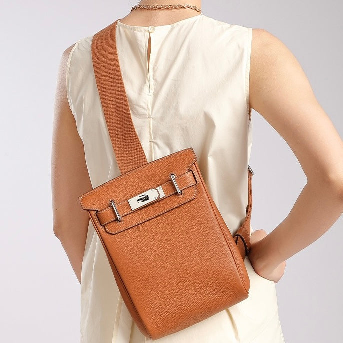 Top Grain Cowhide Luxe Crossbody Chest Bag