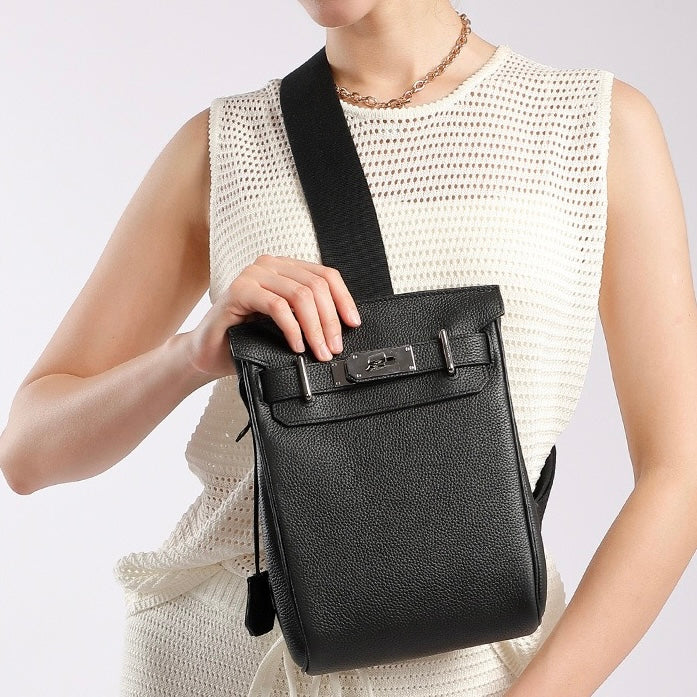 Top Grain Cowhide Luxe Crossbody Chest Bag