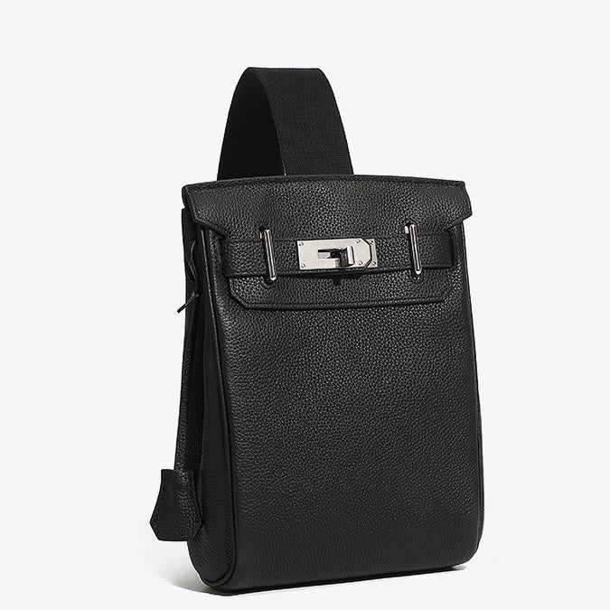 Top Grain Cowhide Luxe Crossbody Chest Bag