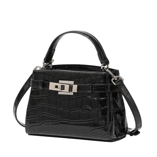 Luxury Crocodile Pattern Genuine Leather Handbag