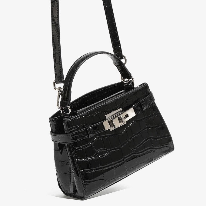 Luxury Crocodile Pattern Genuine Leather Handbag