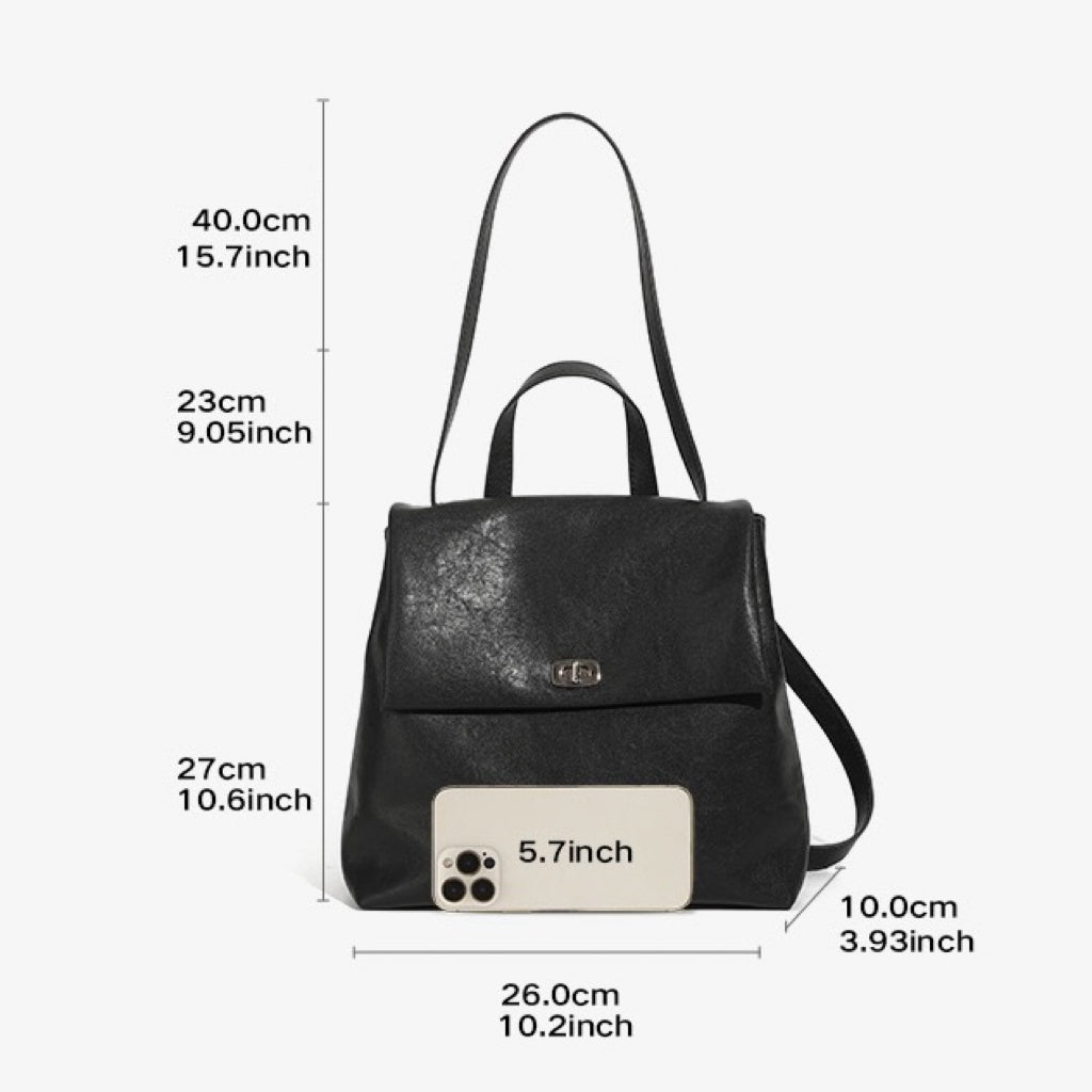 Luxurious Genuine Leather Versatile Backpack for the Modern Woman