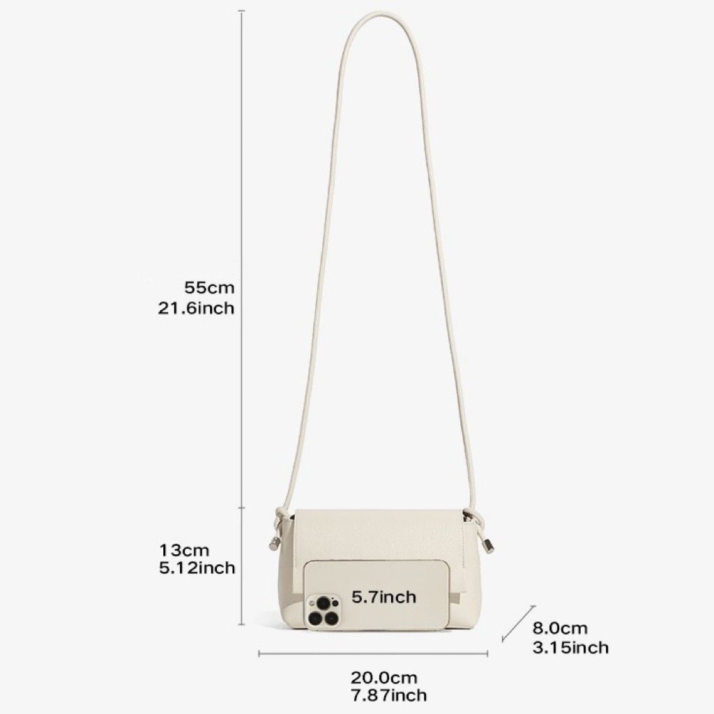 Multicolor Luxe Genuine Leather Compact Crossbody Bag