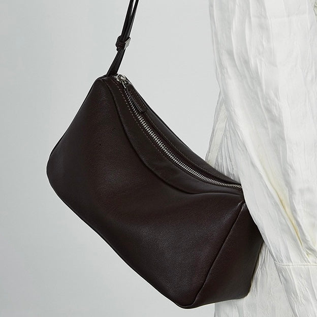 Elegant Leather Minimalist Crossbody Shoulder Bag for Women