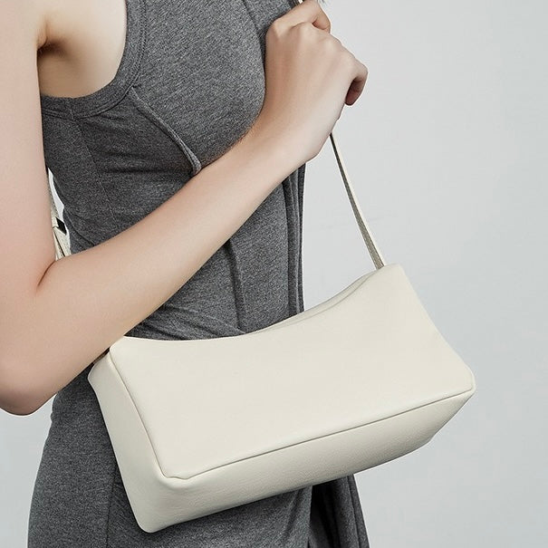 Elegant Leather Minimalist Crossbody Shoulder Bag for Women