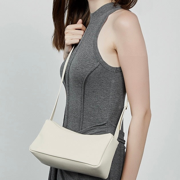 Elegant Leather Minimalist Crossbody Shoulder Bag for Women