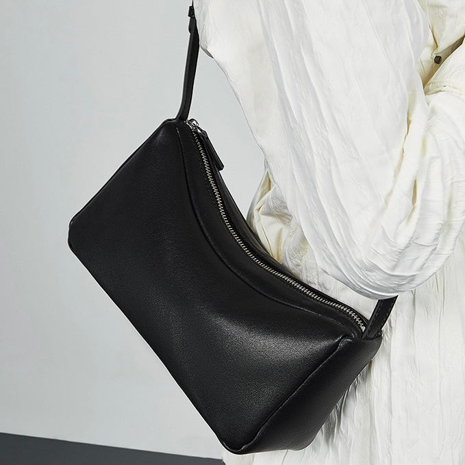 Elegant Leather Minimalist Crossbody Shoulder Bag for Women