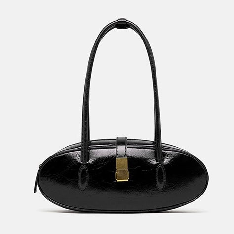 Top Grain Cowhide Elegant Baguette Bag for Women