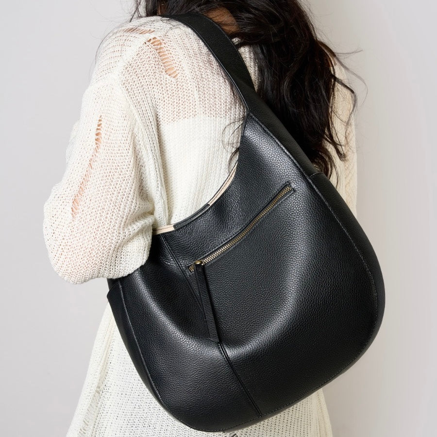 Chic Top Grain Leather Large Capacity Tote Bag