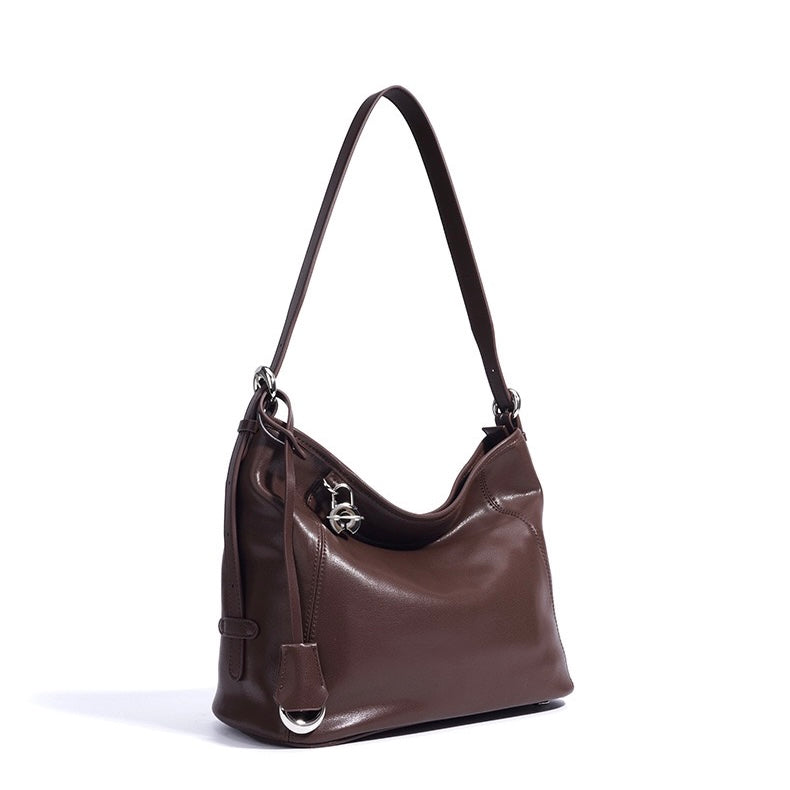 Sophisticated Women's Genuine Leather Large Capacity Crossbody Bag