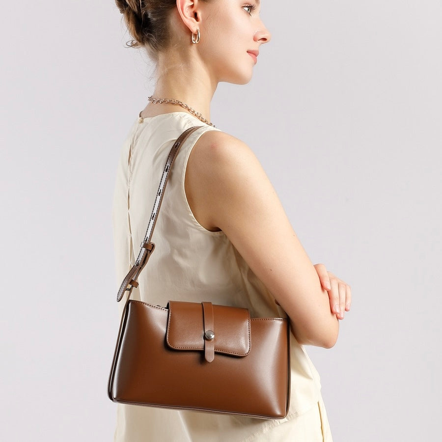 Elegance Redefined: Versatile Leather Handheld & Shoulder Bag