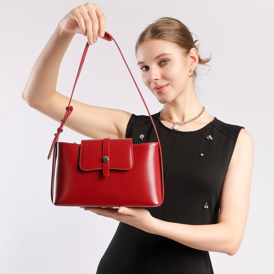 Elegance Redefined: Versatile Leather Handheld & Shoulder Bag