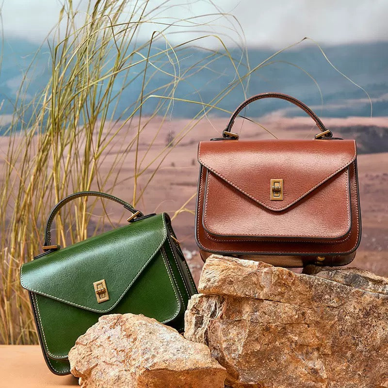 Elegant Genuine Leather Crossbody Tote Bag for Women