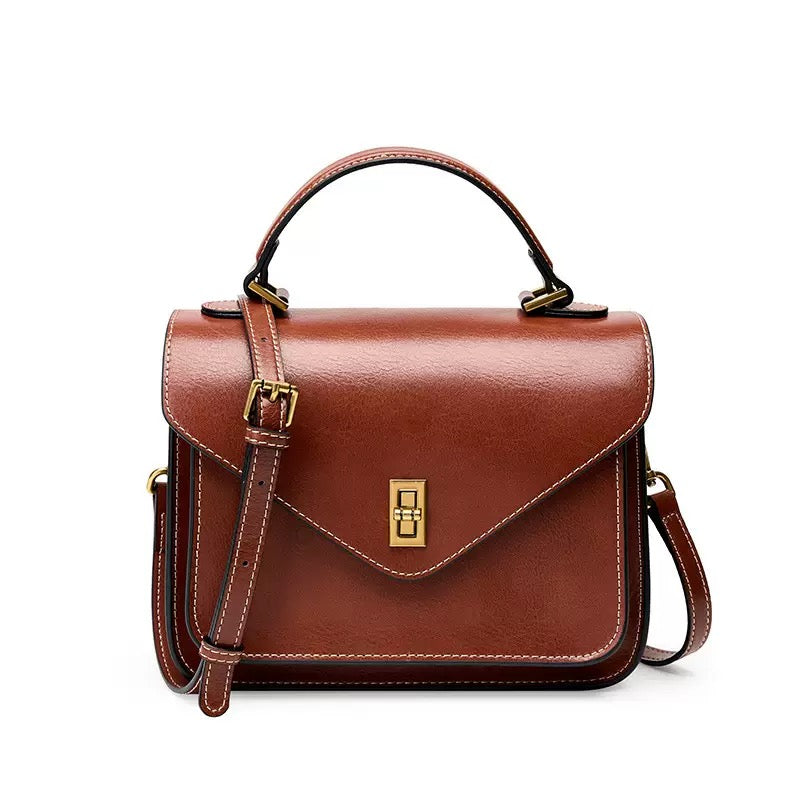 Elegant Genuine Leather Crossbody Tote Bag for Women