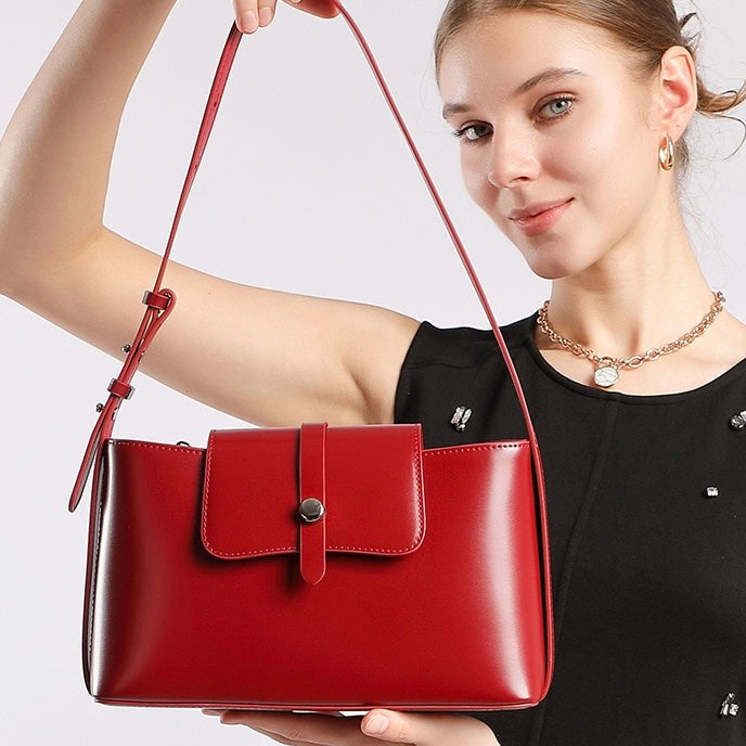 Elegance Redefined: Versatile Leather Handheld & Shoulder Bag