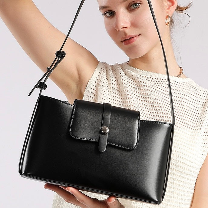 Elegance Redefined: Versatile Leather Handheld & Shoulder Bag