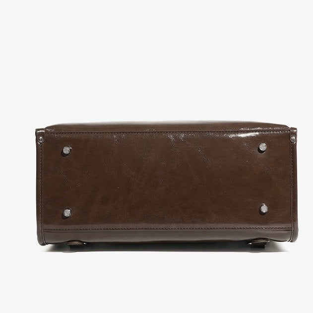 Genuine Leather Bronze-Era Unisex Casual Backpack