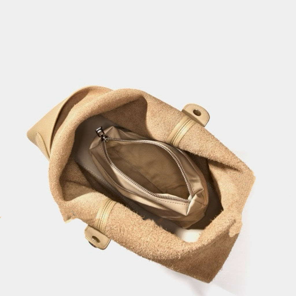 Luna Luxe Genuine Leather Hobo Tote Bag