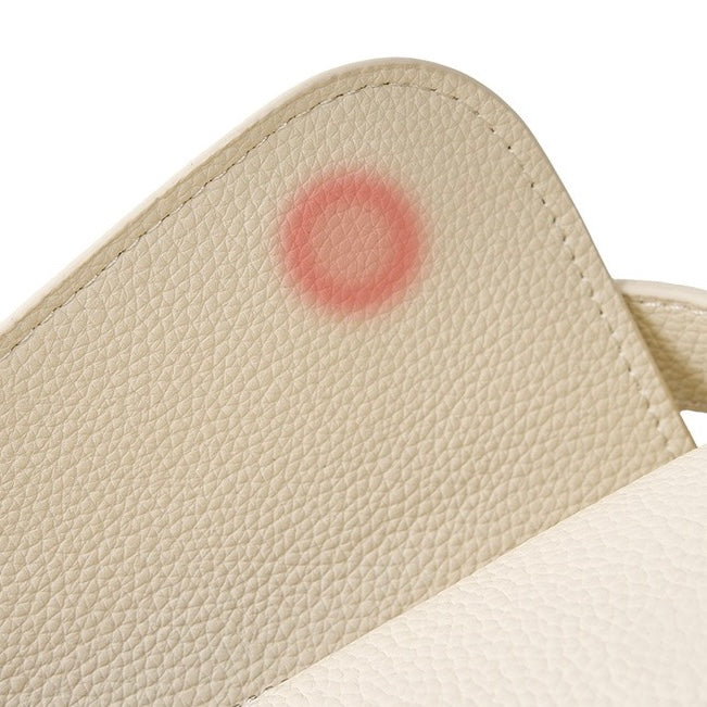 Asymmetric Luxe Grained Leather Crossbody Bag