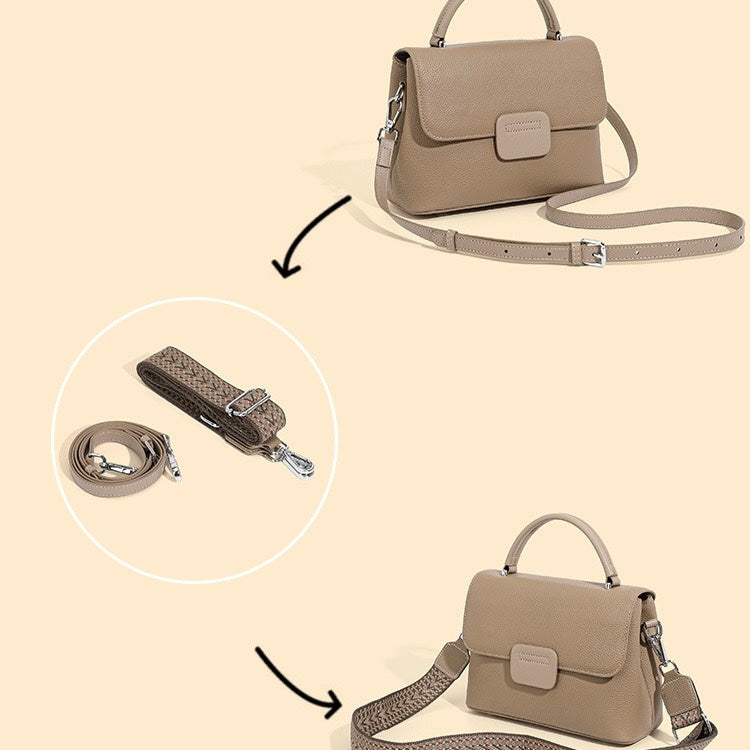 Minimalist Top-Grain Cowhide Envelope Crossbody Bag