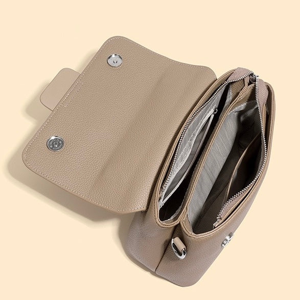 Minimalist Top-Grain Cowhide Envelope Crossbody Bag