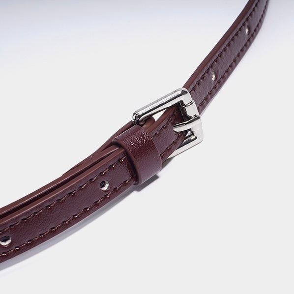 Sheepskin Elegance: Women's Woven Leather Crossbody Bag