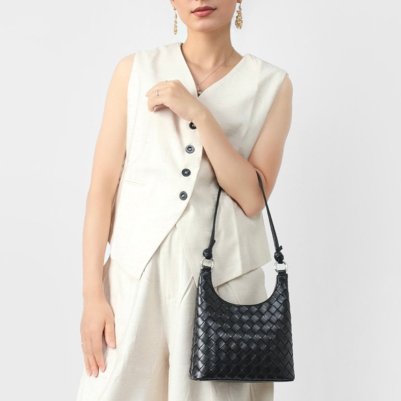 Exquisite Leather Woven Shoulder Bag in Luxe Styles