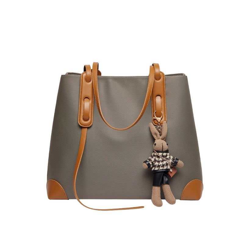 Sophisticated Taupe Large Capacity Single-Shoulder Tote Bag