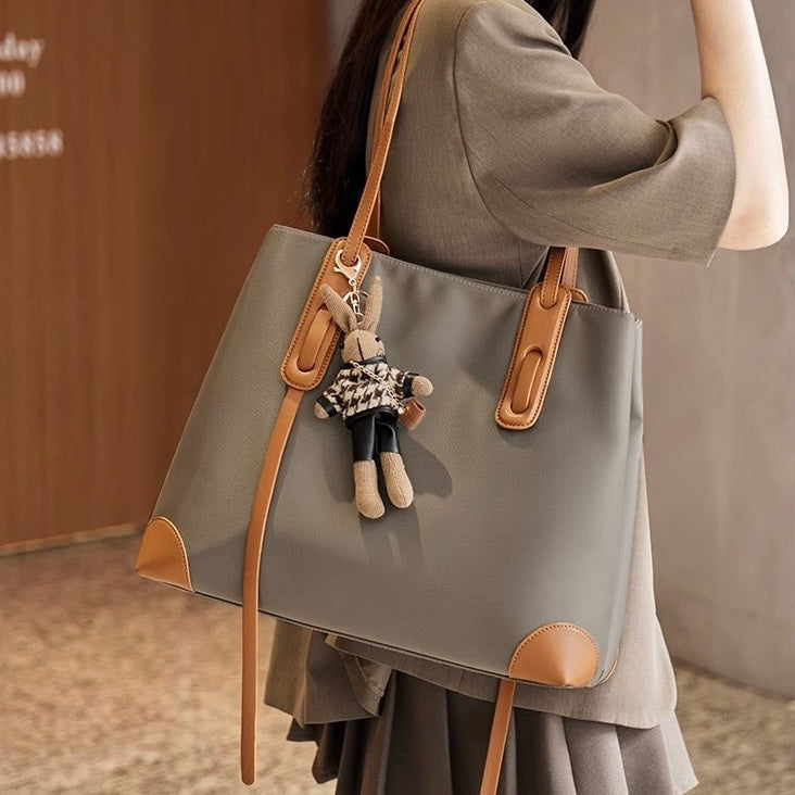 Sophisticated Taupe Large Capacity Single-Shoulder Tote Bag