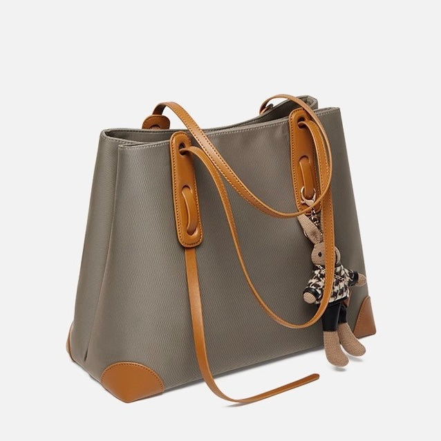 Sophisticated Taupe Large Capacity Single-Shoulder Tote Bag