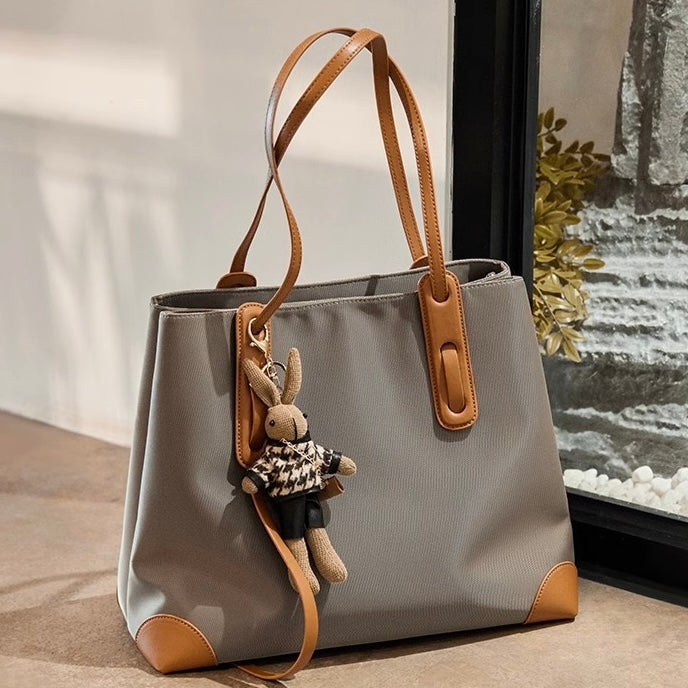 Sophisticated Taupe Large Capacity Single-Shoulder Tote Bag