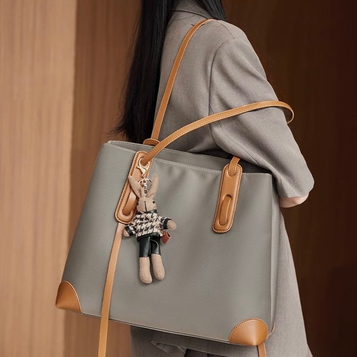 Sophisticated Taupe Large Capacity Single-Shoulder Tote Bag