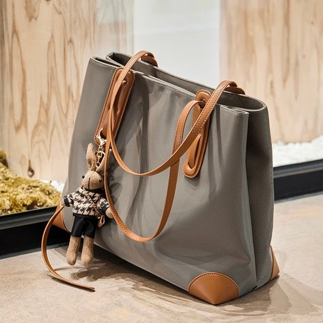 Sophisticated Taupe Large Capacity Single-Shoulder Tote Bag