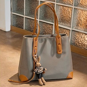 Sophisticated Taupe Large Capacity Single-Shoulder Tote Bag