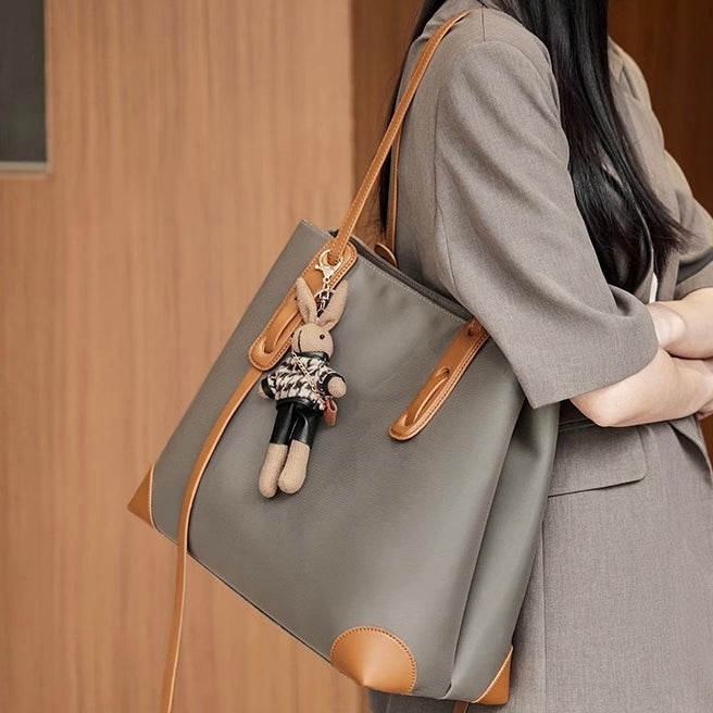 Sophisticated Taupe Large Capacity Single-Shoulder Tote Bag