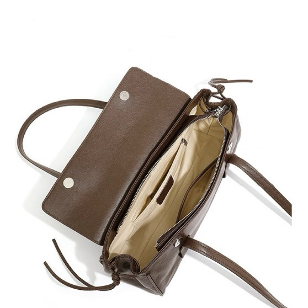 Vintage Genuine Leather Underarm Baguette Bag - Timeless Elegance