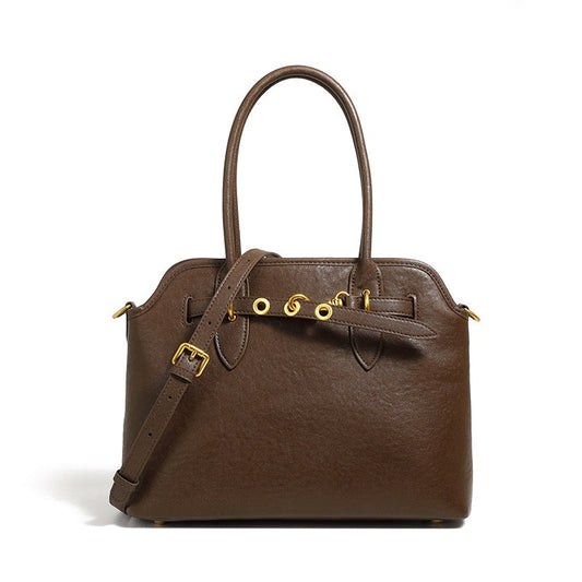 Vintage Grain Leather Tote Bag - Timeless Elegance Redefined