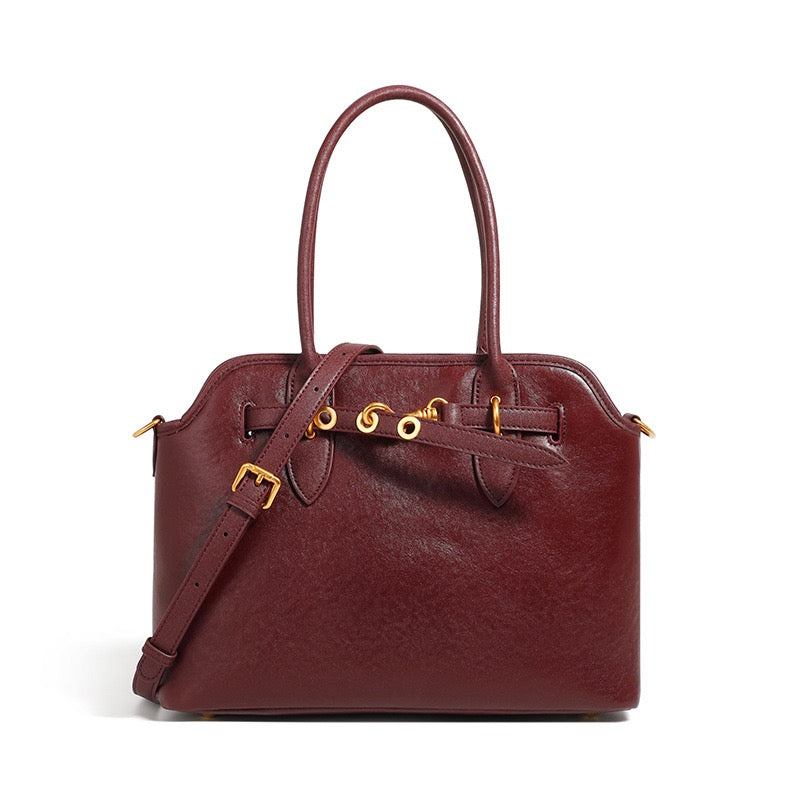 Vintage Grain Leather Tote Bag - Timeless Elegance Redefined