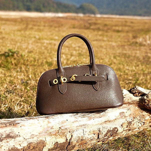 Elegant Vintage Genuine Leather Shell Bag for Women